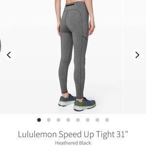 lululemon athletica Heathered Black Leggings